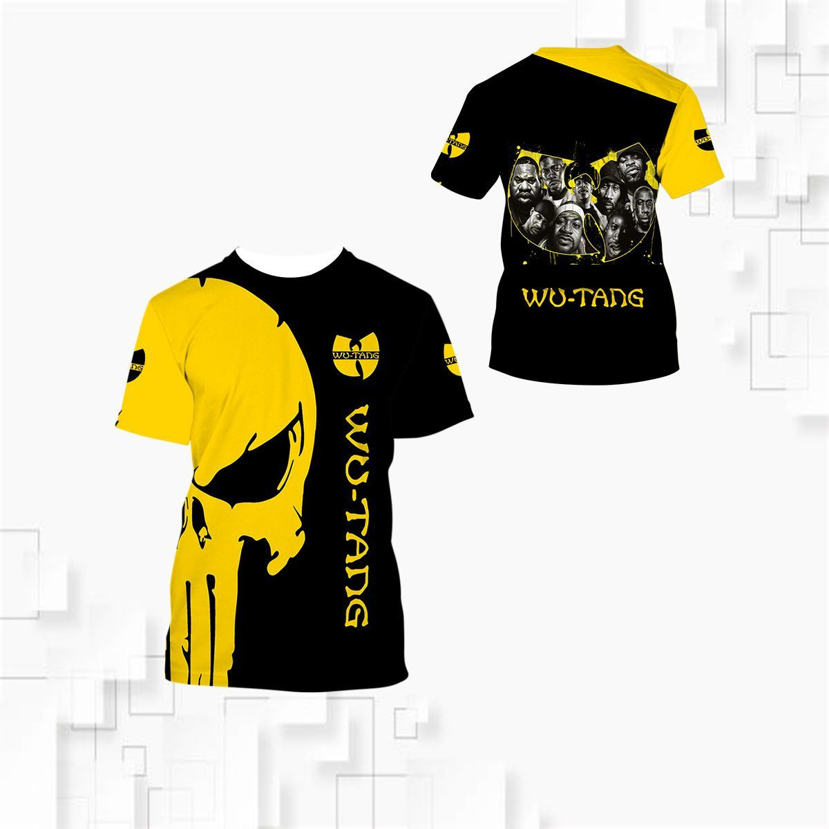 3D All Over Printed Wu Tang AN-HT Skull Wu Tang Band Unisex T-Shirt 3D