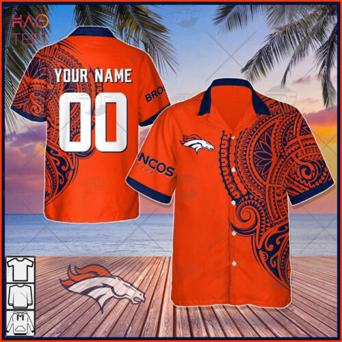 Personalize NFL Denver Broncos Polynesian Tattoo Design Hawaiian Shirt Hot Summer 2023