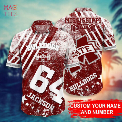Custom Name Mississippi State Bulldogs Personalized Hawaiian Shirt Red 2023