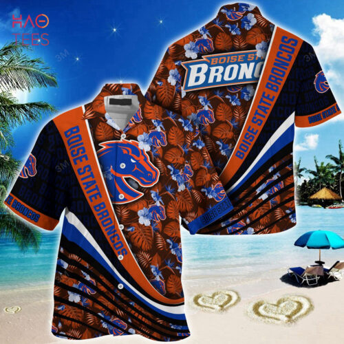 Boise State Broncos Summer Hawaiian Shirt, With Tropical Flower Fan Made 2023