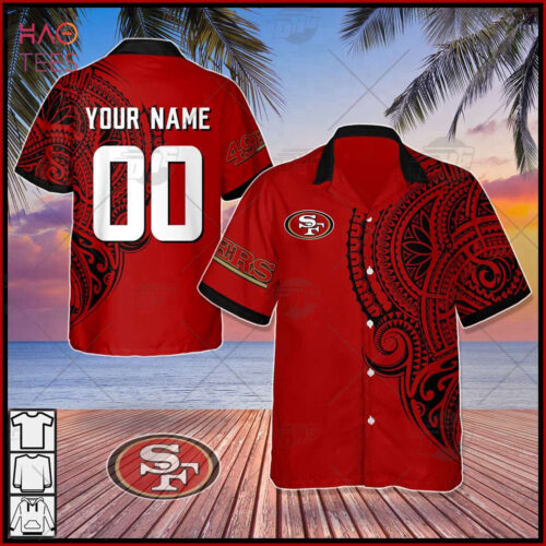 Personalize NFL San Francisco 49ers Polynesian Tattoo Trending Summer Hawaiian Shirt