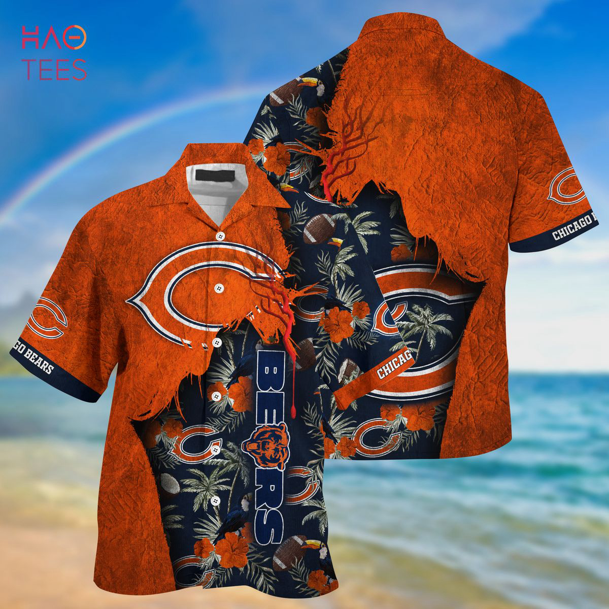 2023 Trending Chicago Bears NFL Hawaiian Shirt, Retro Vintage Summer Gift