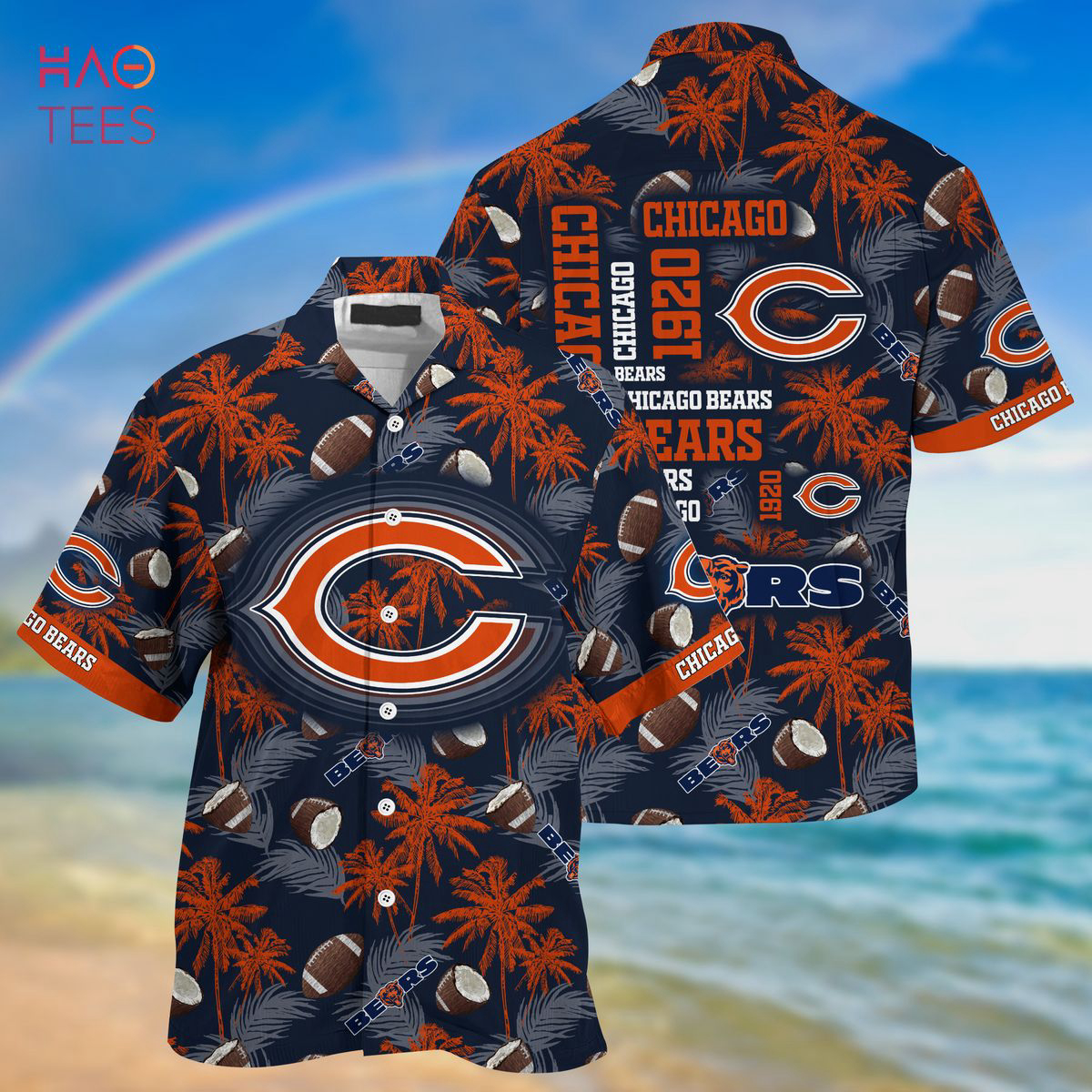2023 Trending Chicago Bears NFL Hawaiian Shirt, Retro Vintage Summer Gift