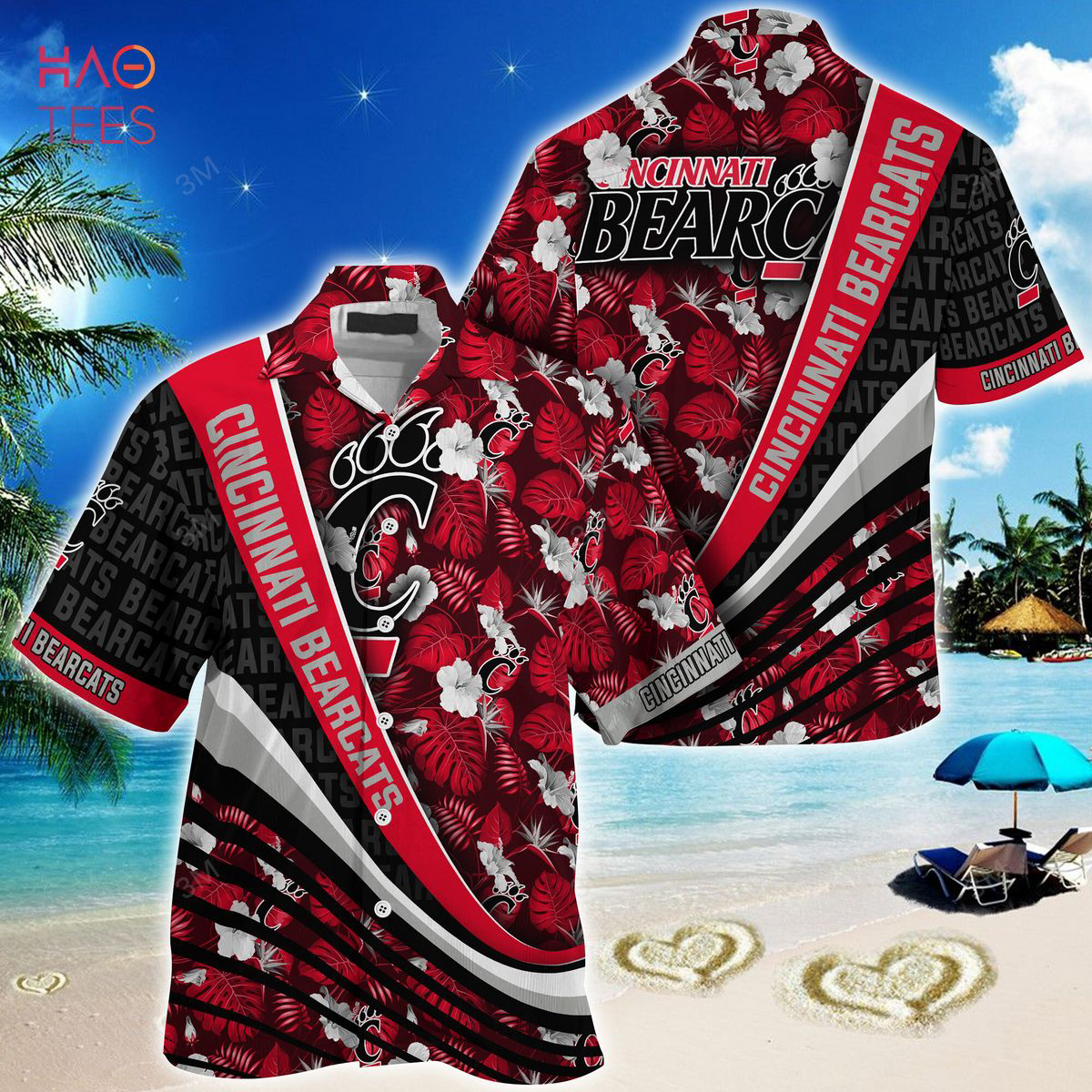Cincinnati Bearcats Tropical Flower Summer Trending Hawaiian Shirt 2023
