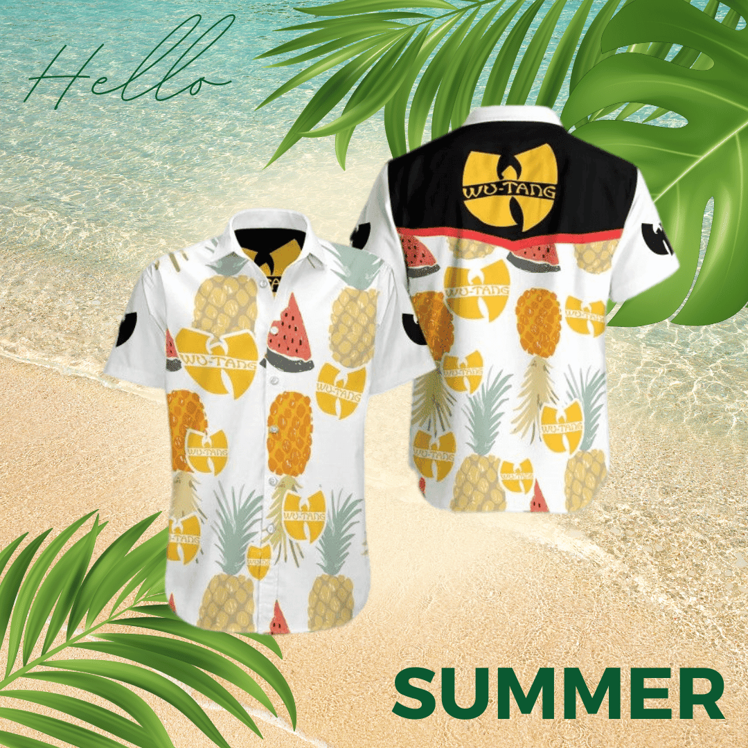 Tropical Pineapple Light Style Summer Party Wu-Tang Clan Hawaiian Shirt 2023