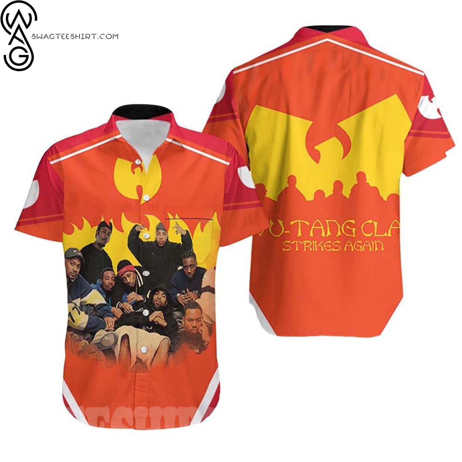 Vintage Wu-Tang Clan Strikes Again Summer 2023 Wu-Tang Clan Hawaiian Shirt
