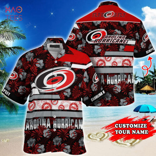 Red 02 Carolina Hurricanes NHL-Super Hawaiian Shirt Summer Hot