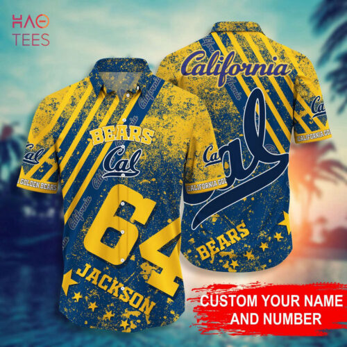 Custom Name Number California Golden Bears Personalized Hawaiian Shirt