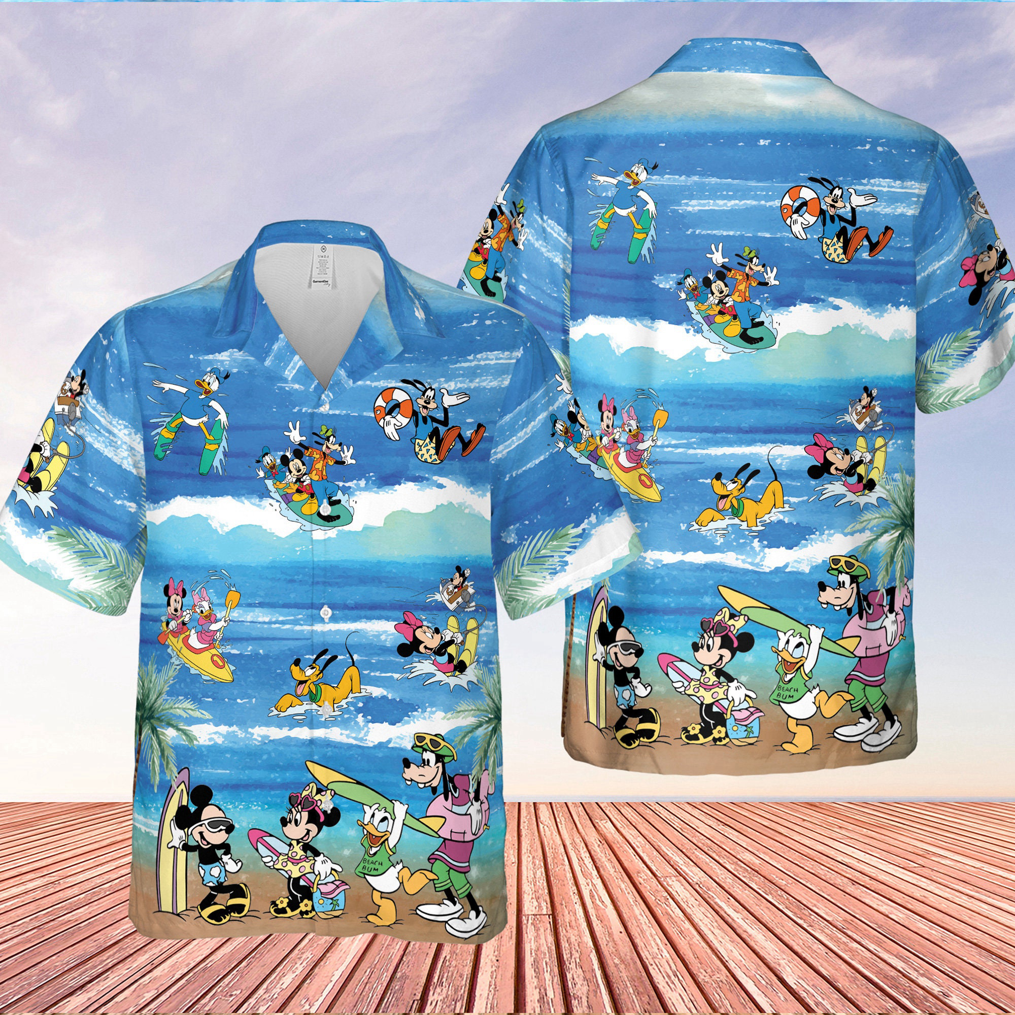 Disney World Gift Mickey Friends Family Vacation Holiday Hawaiian T-Shirt