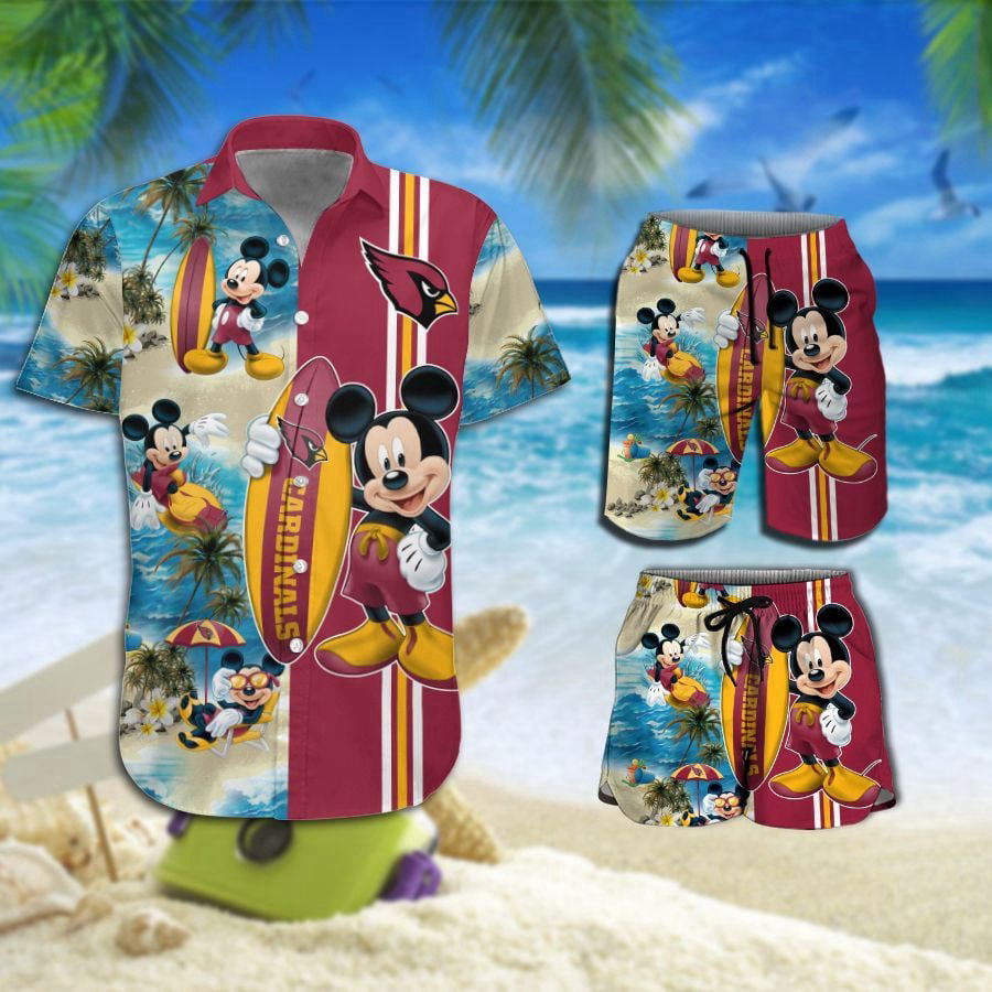 Arizona Cardinals Mickey Mouse New Hot 3D Hawaiian Shirt