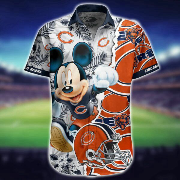 NFL Chicago Bears Hawaiian Shirt Short Mickey 3D