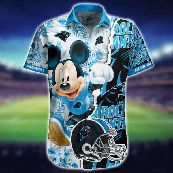 NFL Carolina Panthers Hawaiian Shirt Short Mickey 3D