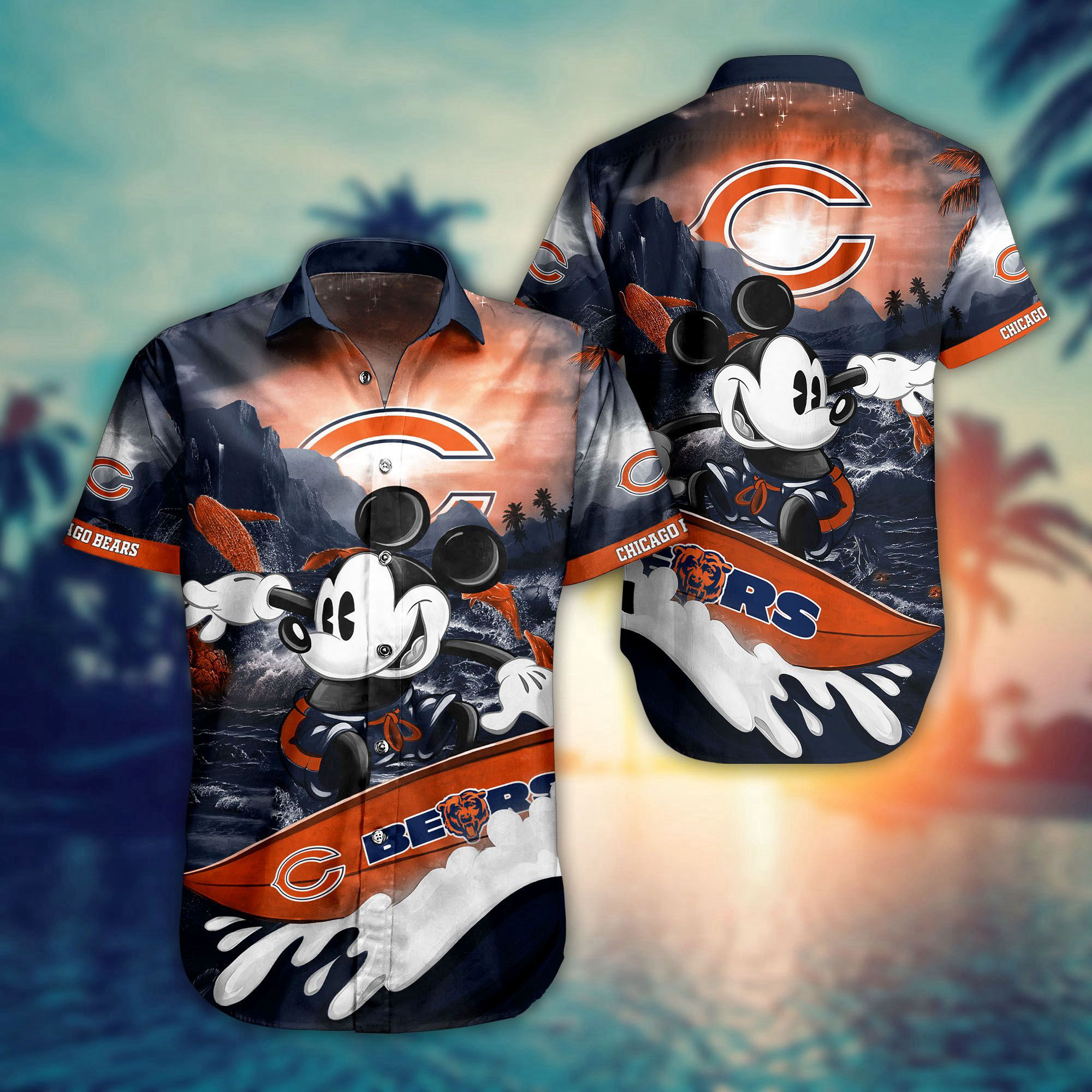 NFL Chicago Bears Hawaiian Shirt Trending Summer Mickey