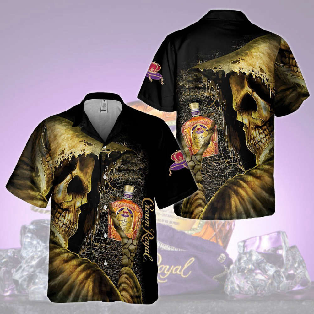 Trending 2023 Skull Crown Royal Death Hawaiian Shirt