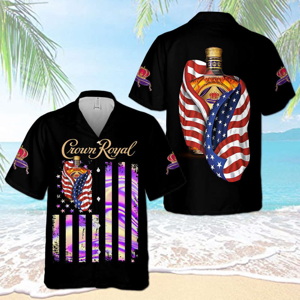 US flag Crown Royal Usa Flag Hawaiian Shirt Trending Summer 2023