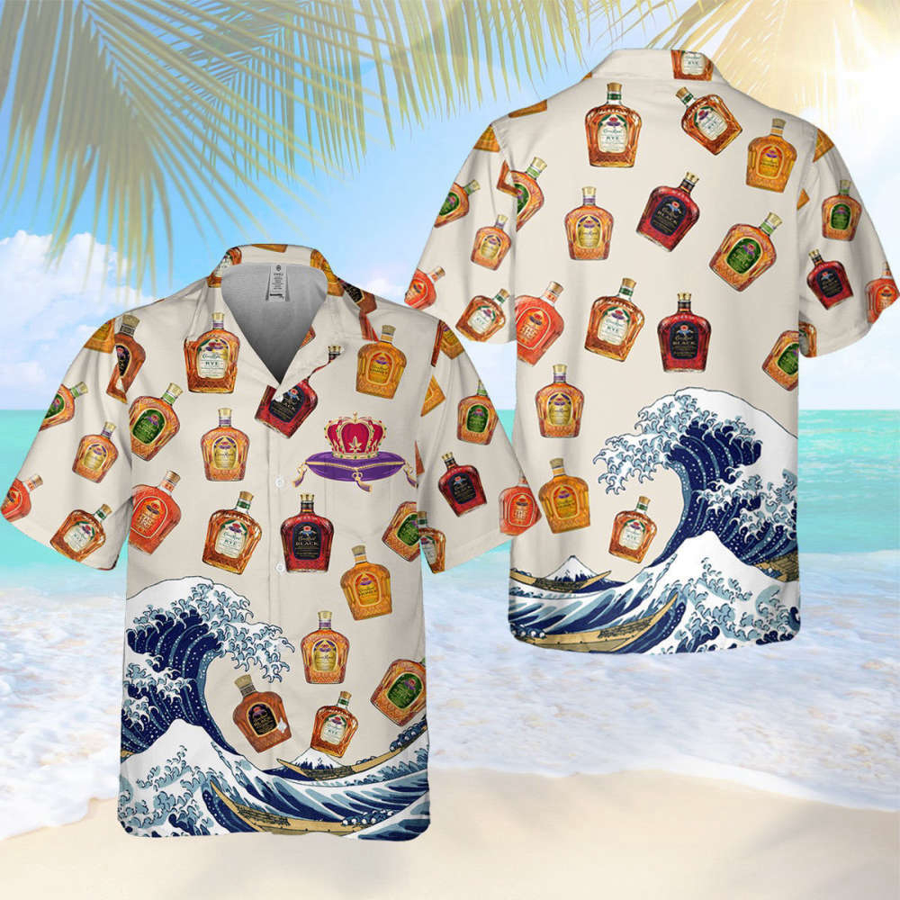 Crown Royal Collections Beach Waves Hawaiian Shirt