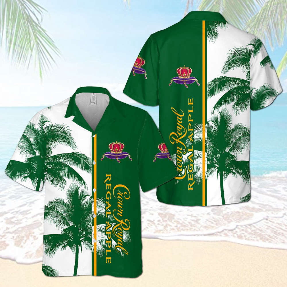 Crown Royal Regal Apple Palm Tree Hawaiian Shirt
