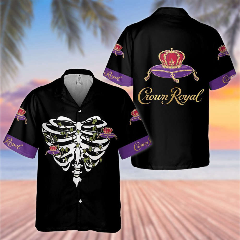 Crown Royal Chest Bone Hawaiian Shirt