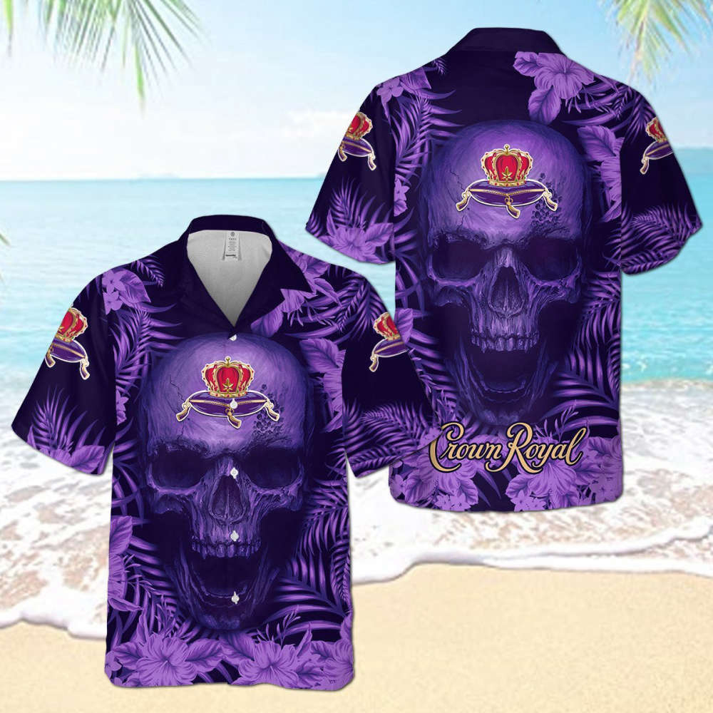 Crown Royal Angry Skull Hawaiian Shirt Summer Tee