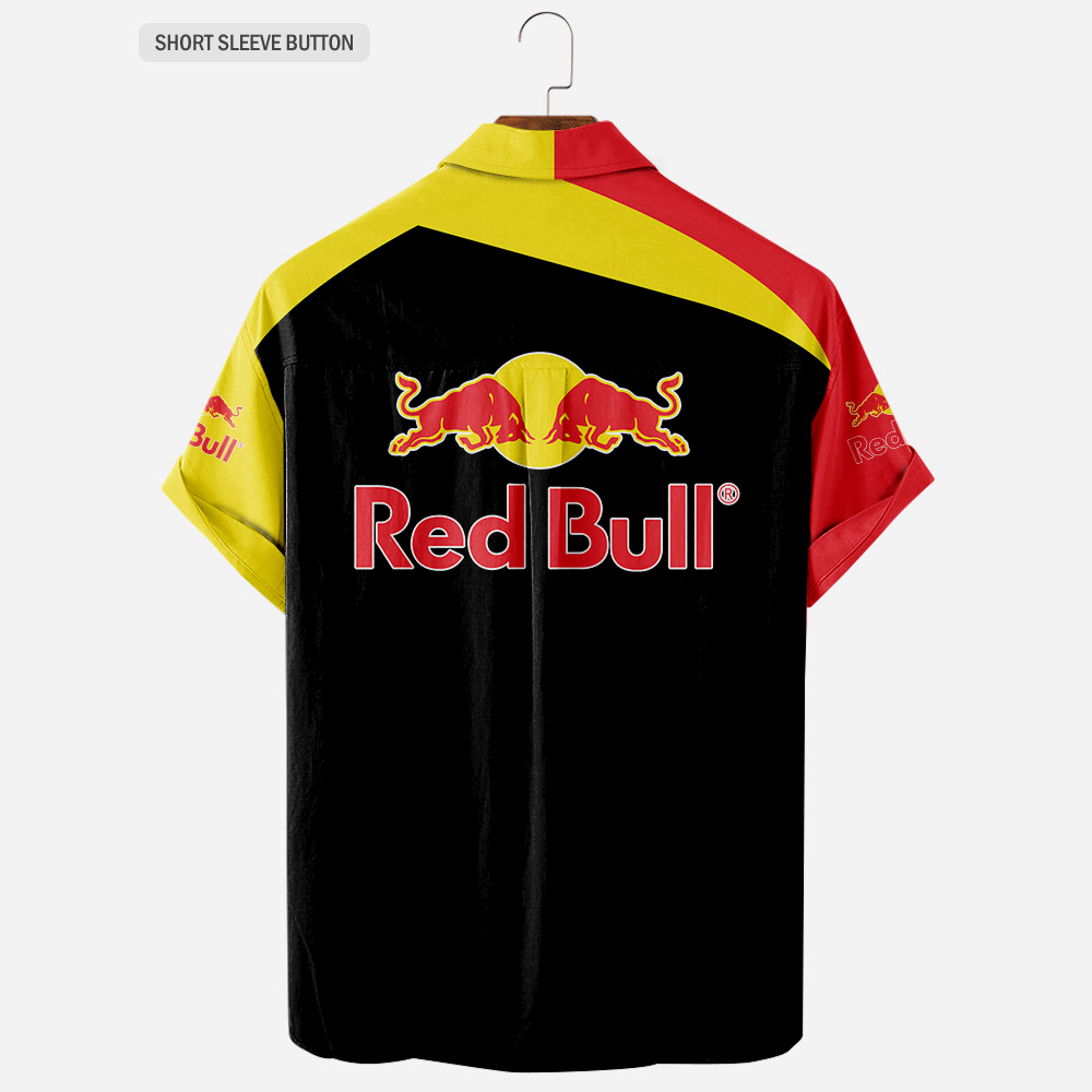Custom Name Red Bull Full Printing Hawaiian Model 03 Shirt