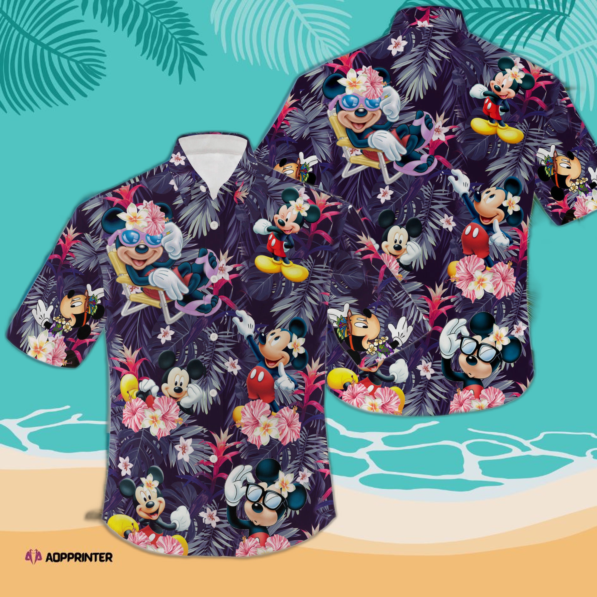 Cool Mickey 3D All Over Print Summer Vacation Hawaiian Shirt Hot Holiday