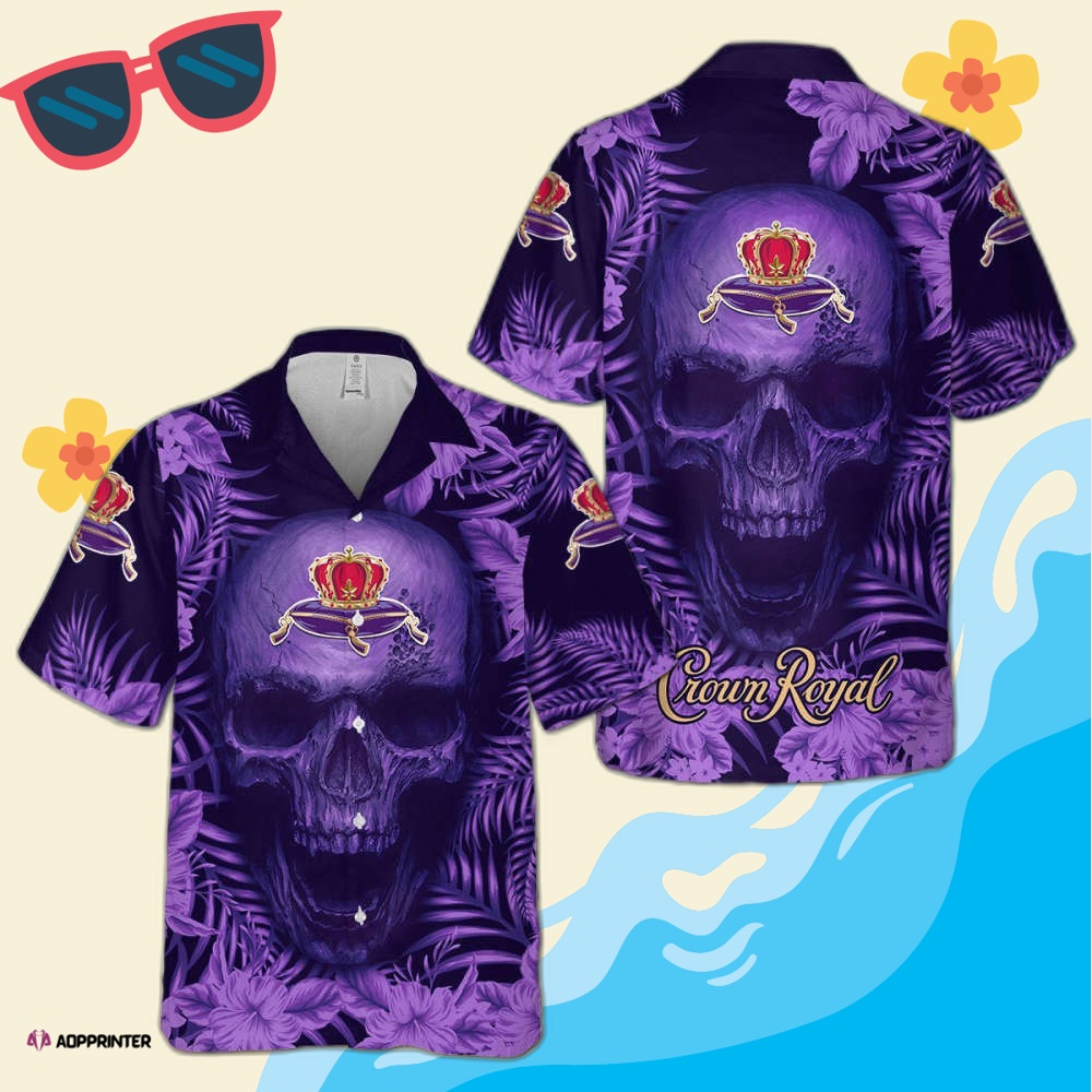 Crown Royal Angry Skull Hawaiian Shirt Summer Tee