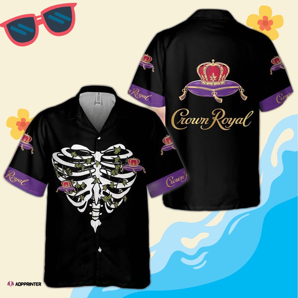 Crown Royal Chest Bone Hawaiian Shirt