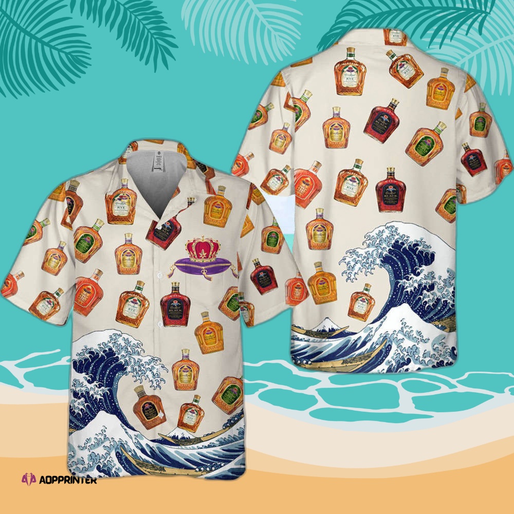 Crown Royal Collections Beach Waves Hawaiian Shirt