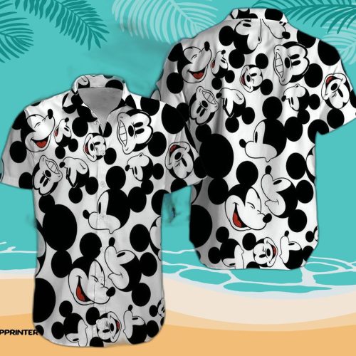 Friends and Disney Mickey Mouse Floral Aloha Hawaiian Shirt Summer Trip 2023