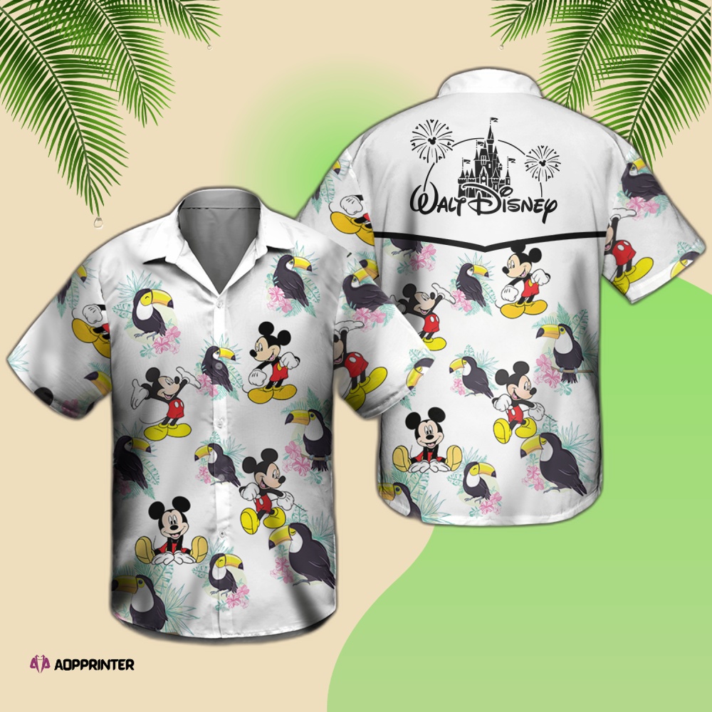 Disney Mickey Mouse Hawaiian Shirt, Summer Beach Trip Family Hawaiian Shirt
