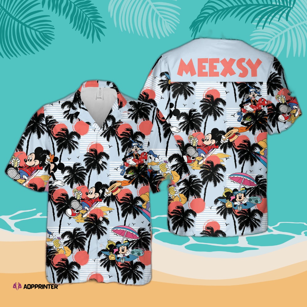 Disney Mickey Mouse Hawaiian Shirt, Summer Button Up Shirt 02