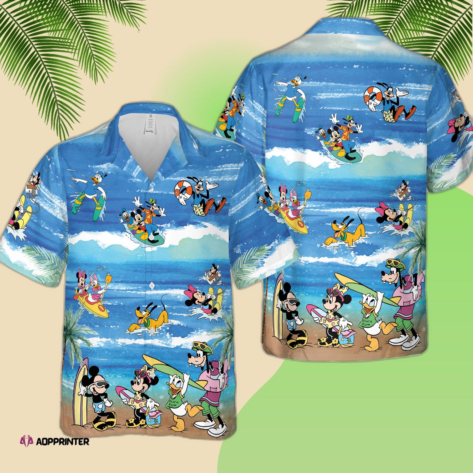 Disneyland Retro Pirated Caribbean Mickey Friends Hawaiian Shirt
