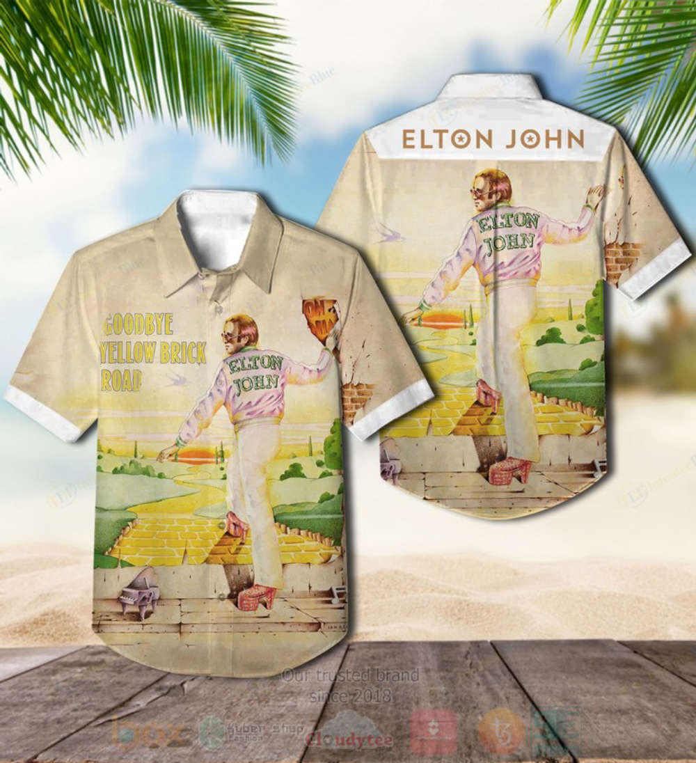 Elton John Goodbye Yellow Brick Road Album Hawaiian Shirt Summer 2023