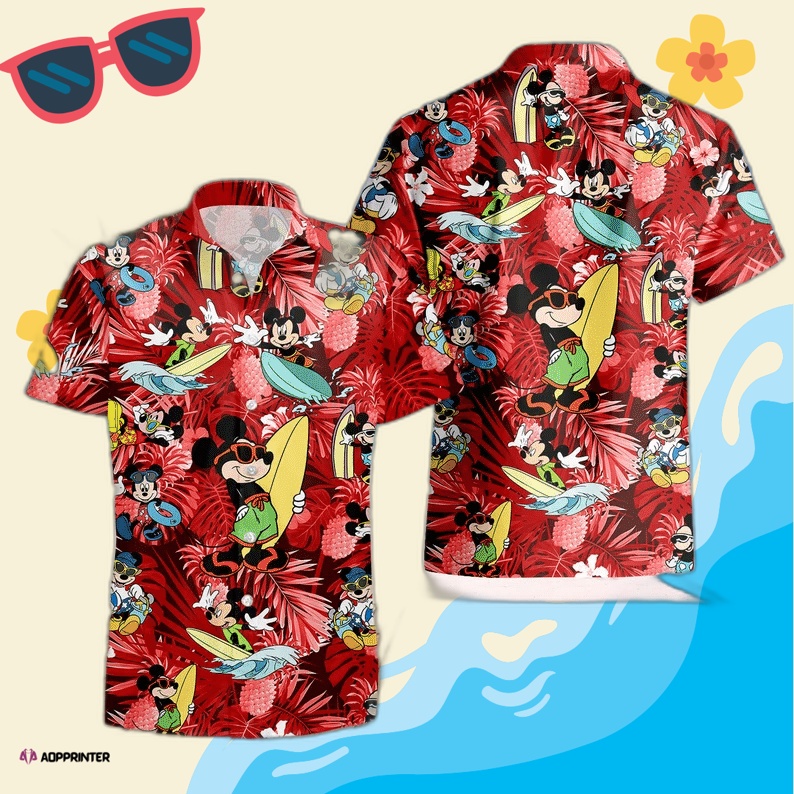 Dress Mickey Mouse Disney Cartoon 3D Hawaiian Shirt Summer