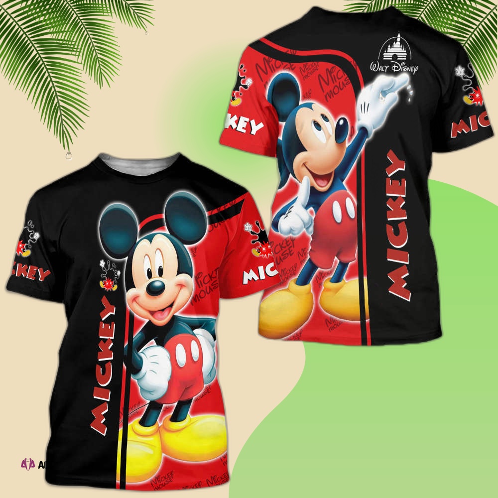 Mickey Mouse Disney Cartoon Outfits Unisex Casual T-shirts