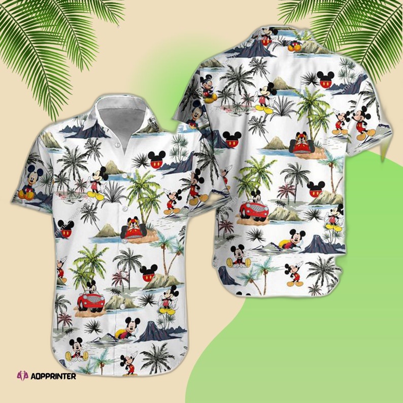 Mickey Mouse Donald Duck Goofy Hawaiian Aloha Beach Shirts
