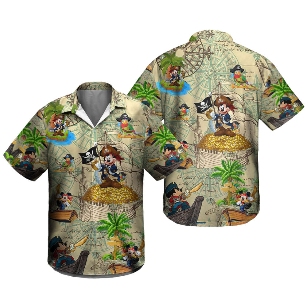 Mickey Pirates Hawaiian shirt, Mickey Hawaiian shirt