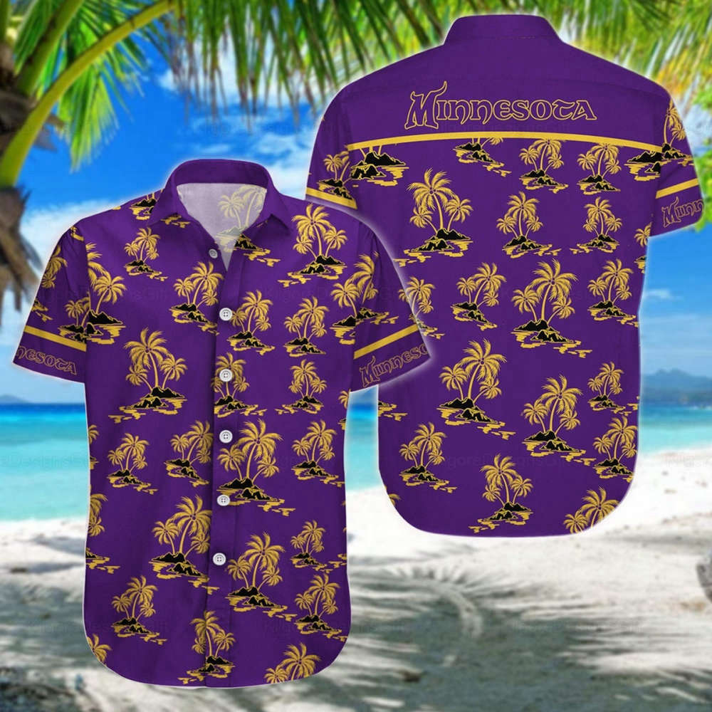 Minnesota Hawaii Shirt, Minnesota Football Shirt, Button Up Shirt