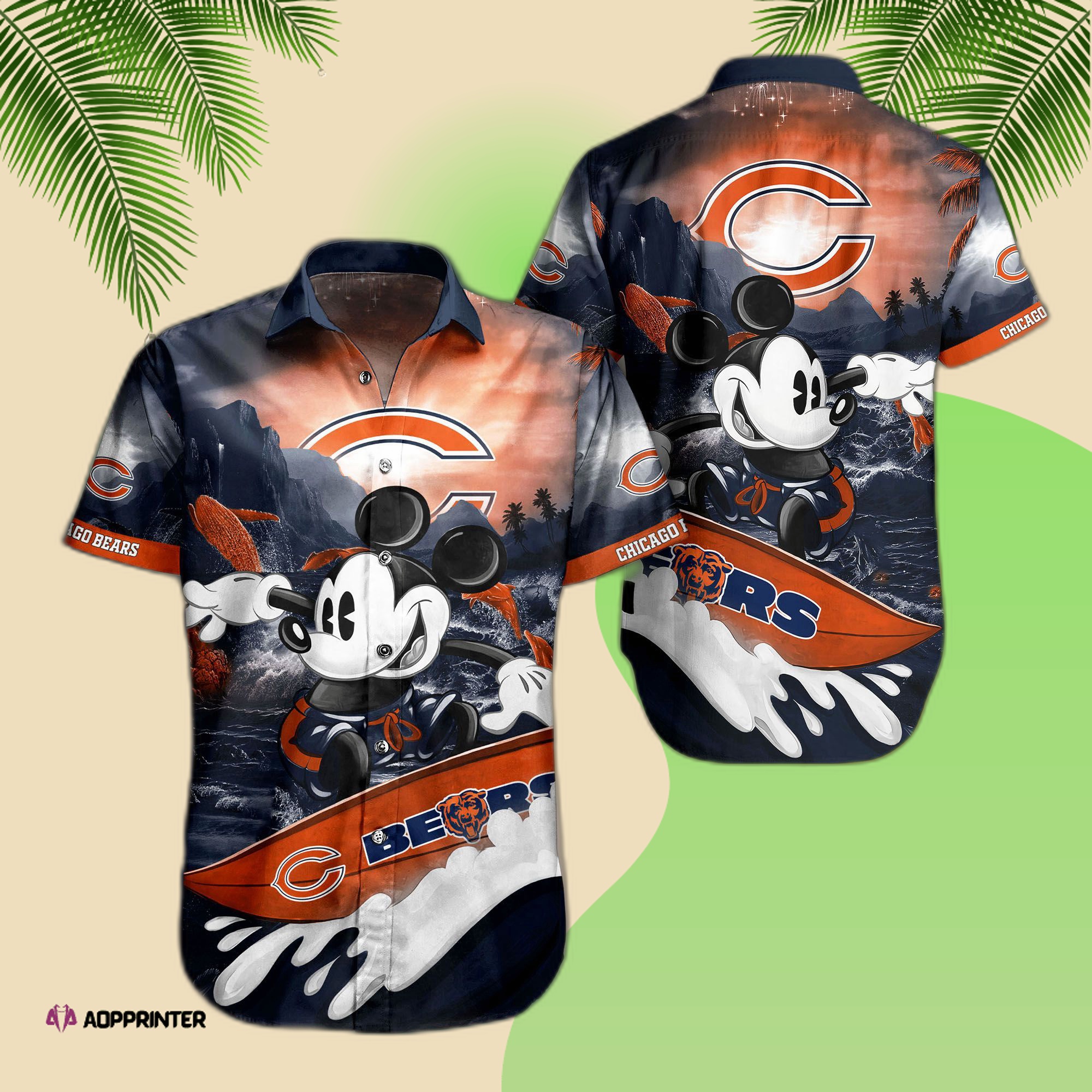 NFL Chicago Bears Hawaiian Shirt Trending Summer Mickey