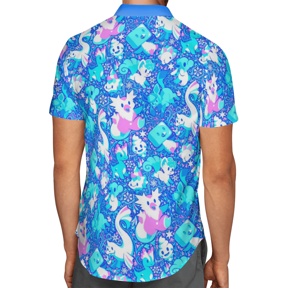 Pokemon Neon Color Hawaii Shirt Summer 2023 Hot