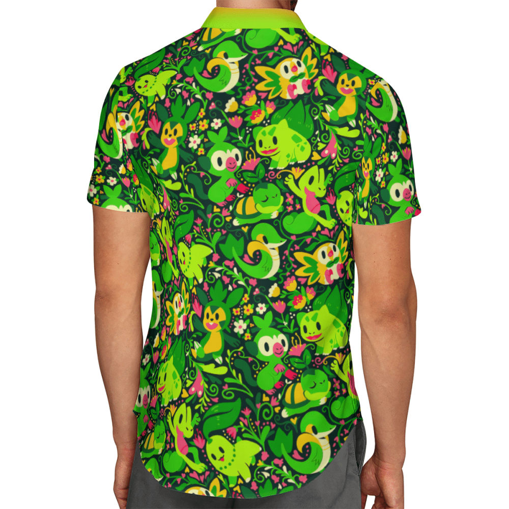 Pokemon Green Color Hawaii Shirt Summer 2023 Hot