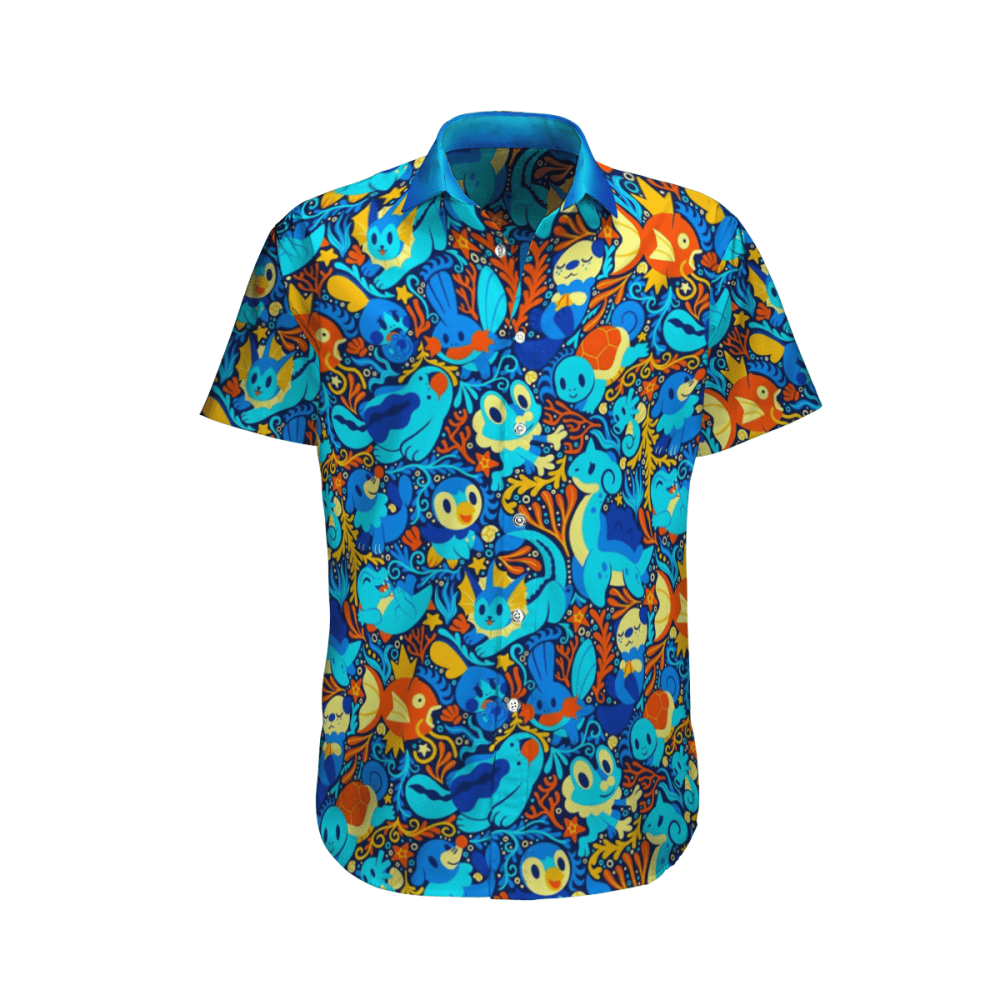 Pokemon Blue Color Hawaii Shirt Summer 2023 Hot