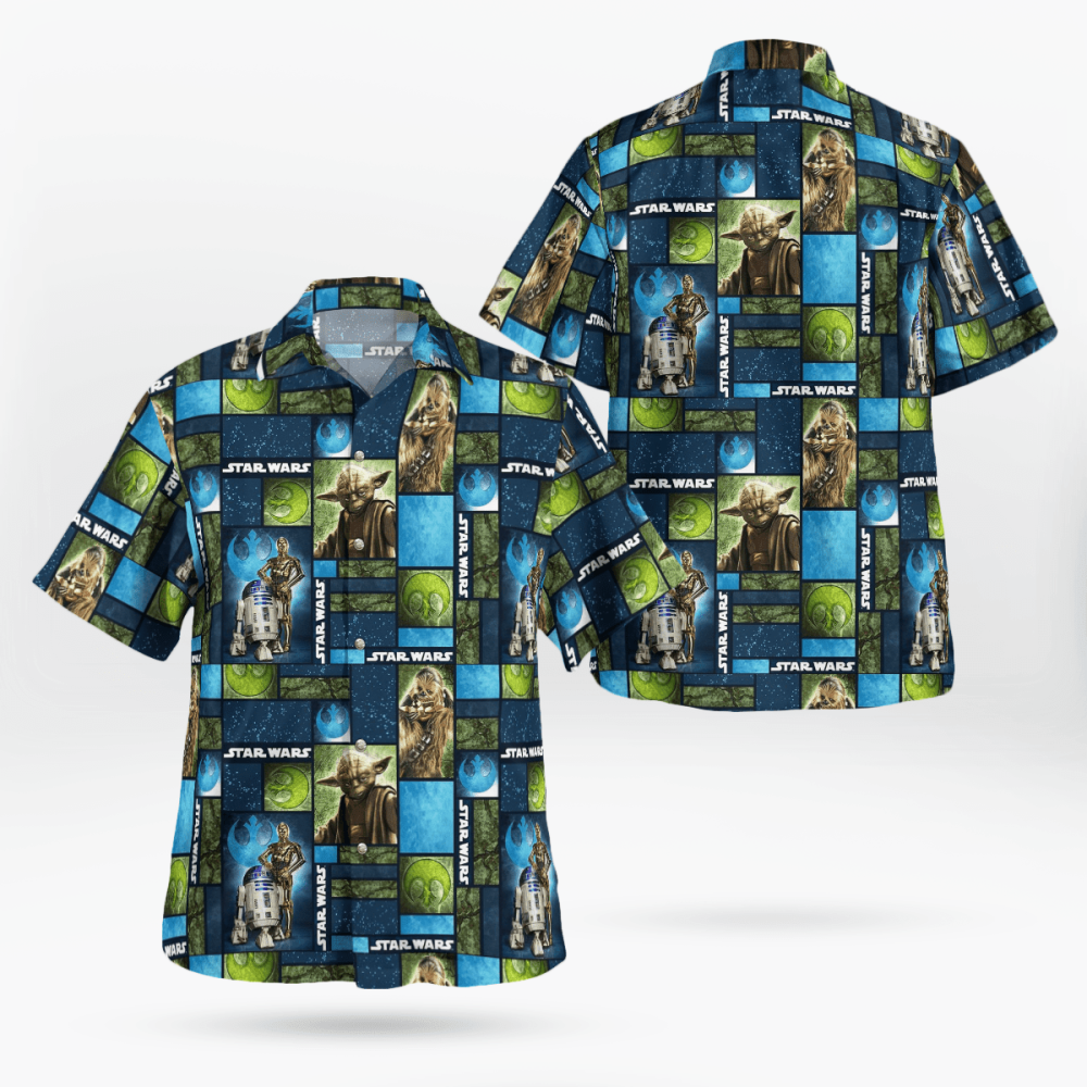 Star Wars Yoda C3p0 And R2d2 Hawaiian Shirt Summer 2023 Hot