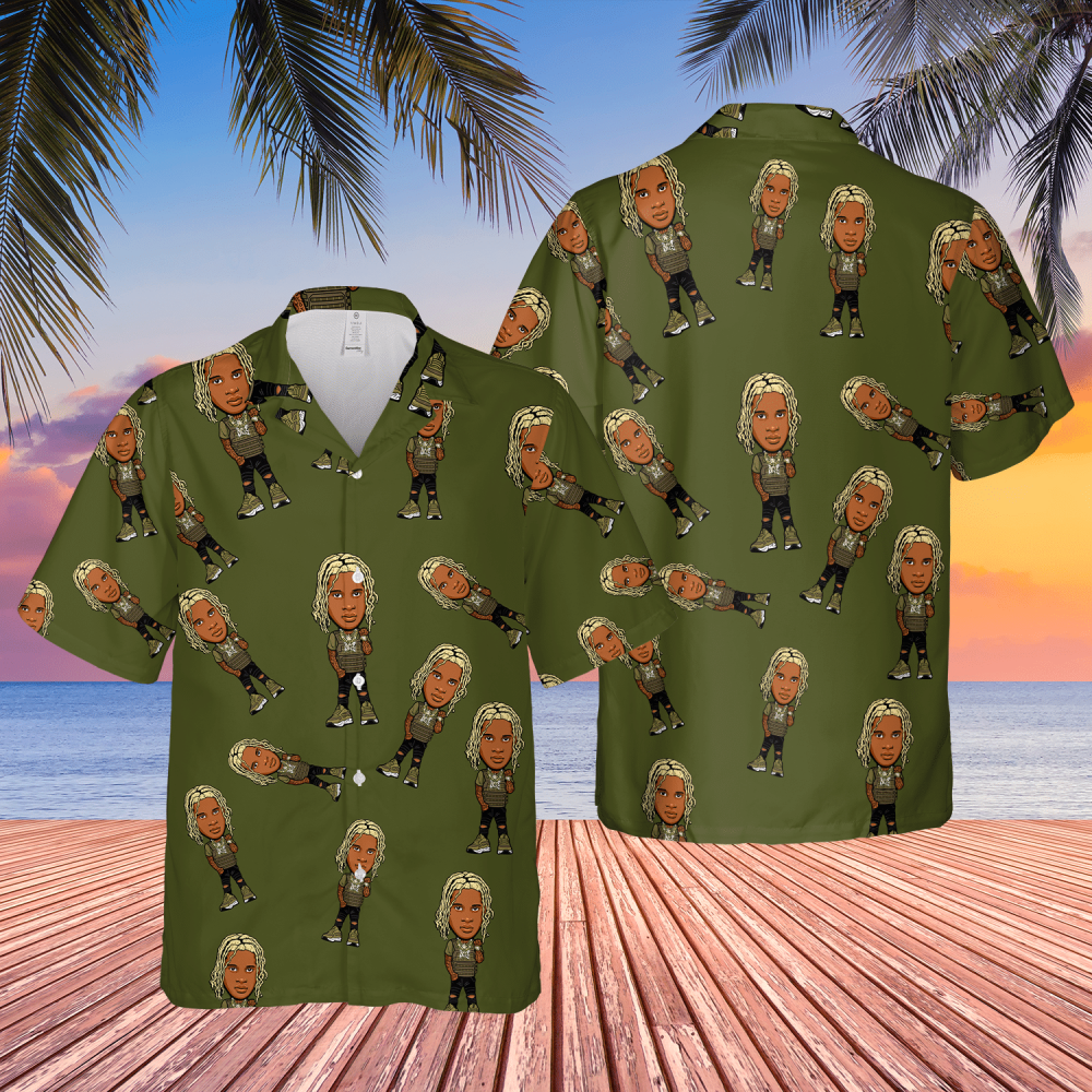 Lil Durk Cartoon Image Hawaiian Shirt