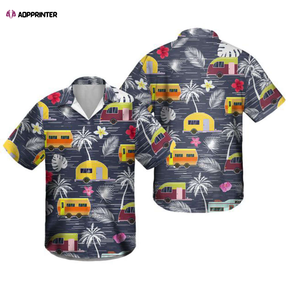 Camper Tropical Hawaiian Shirt Summer Gift 2023 Camping Shirt