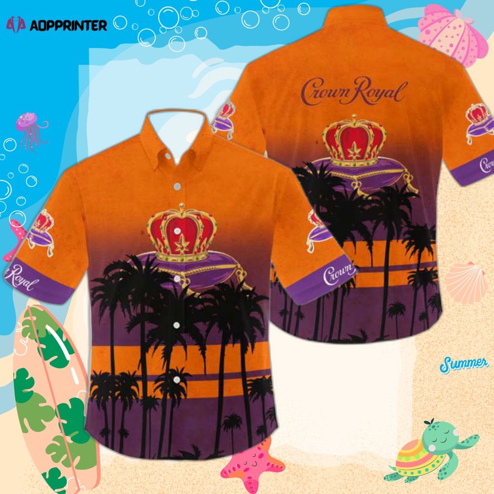 Crown Royal Hawaiian Aloha Shirt Lovers Gift Beach Shirt