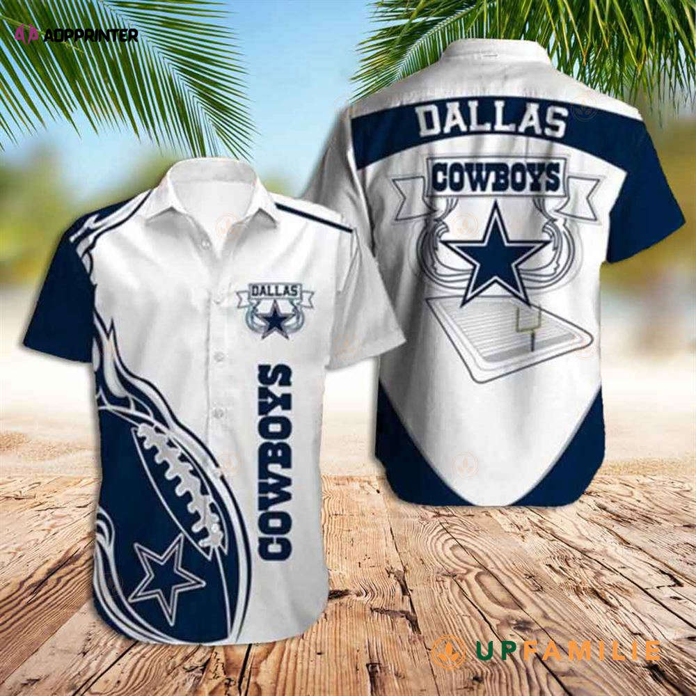Dallas Hawaiian Shirts Dallas Cowboys Fire Balls Graphic