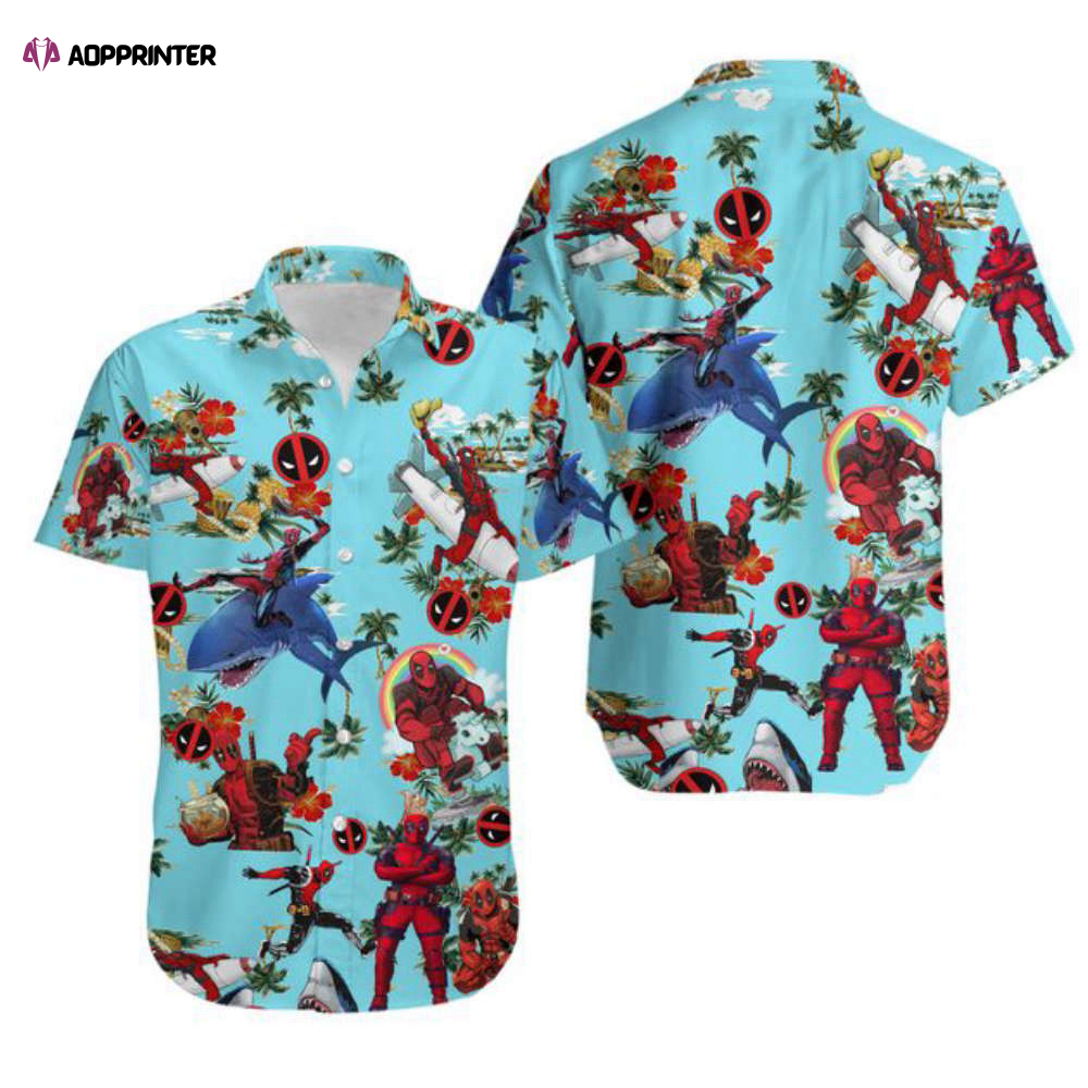 Deadpool Summer Vacation Aloha Hawaiian Shirt