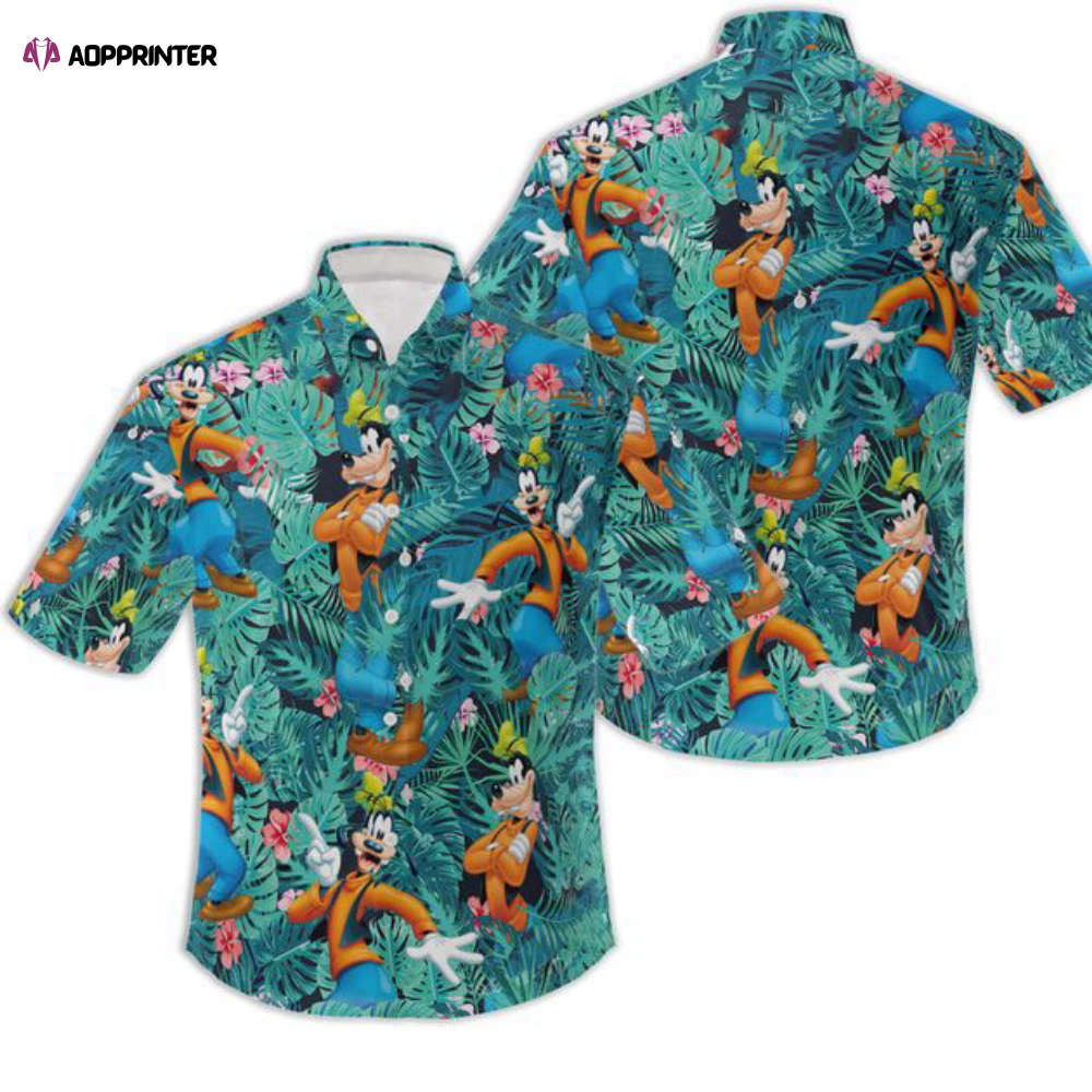 Disney goofy hawaiian shirt, donald duck hawaiian shirt