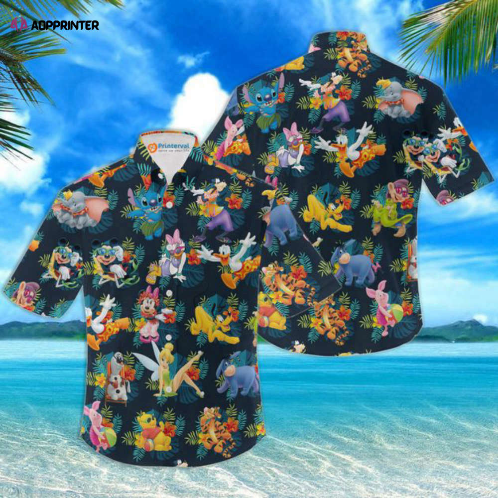 Disney World Mickey Stitch Ohana Hawaiian Shirt